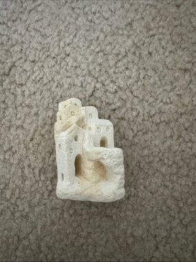 Handcrafted Cream Sand Stone Village Sculpture - Decorative Home mini sculpture